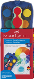Faber-Castell dekkende verfkwastenset CONNECTOR, 12 kleuren, blauw