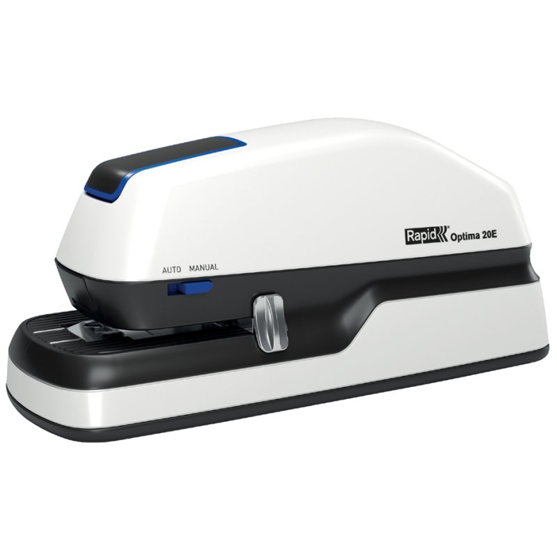 Rapid agrafeuse rapide Optima 20E, blanc/gris/bleu, 20 feuilles