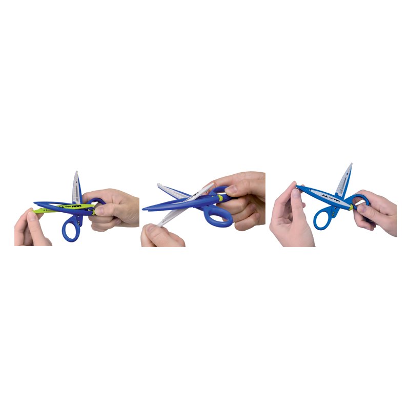 Maped ciseau contour cassette, 10 formes de coupe, 2 paires de ciseaux, 10 lames interchangeables