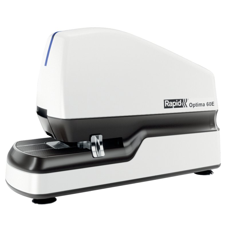Rapid agrafeuse électrique Optima 60E, blanc/gris/bleu, 60 feuilles