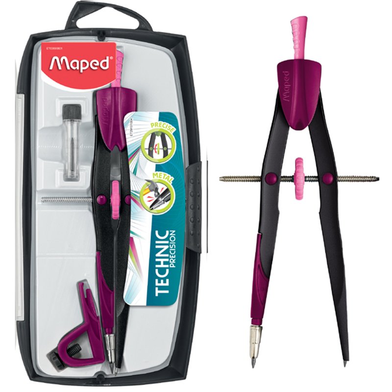 Maped compass precision system, 165 mm, 3-piece, max. circle diameter 300 mm
