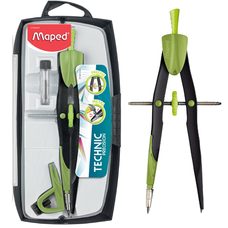Maped compass precision system, 165 mm, 3-piece, max. circle diameter 300 mm