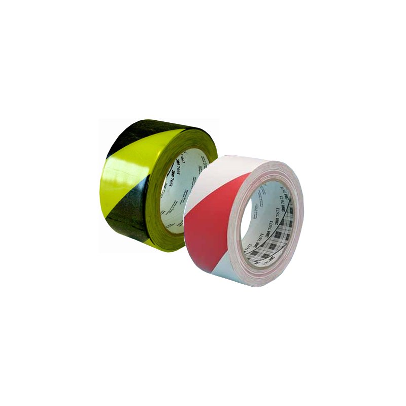 3M PVC tape 767i, red/white, striped, 50 mm × 33 m