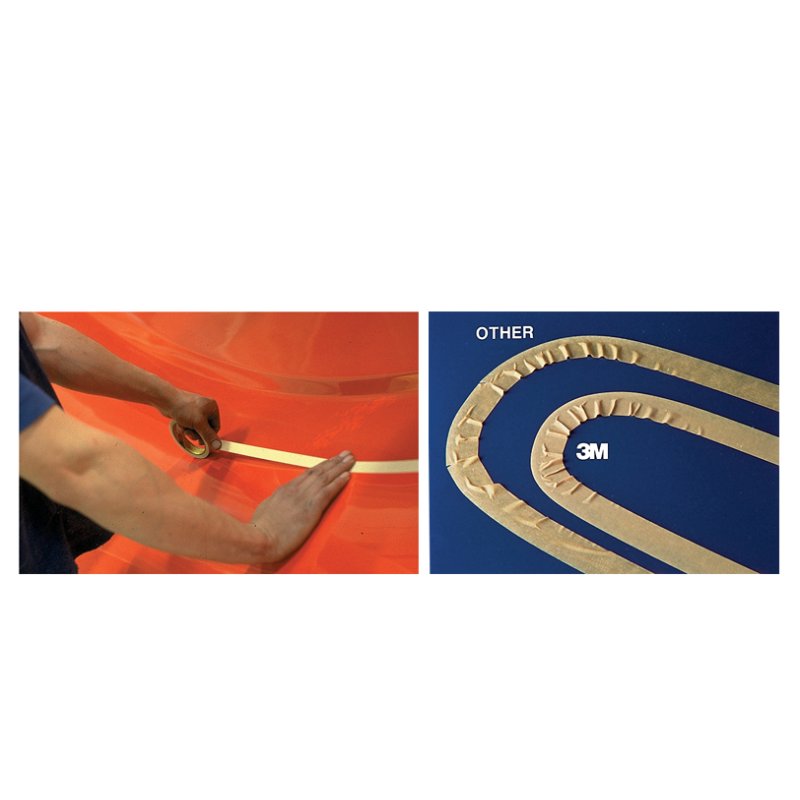 3M Goud afplaktape 244, 48 mm x 50 m, dikte 0,08 mm