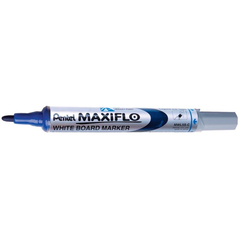 Pentel marqueur pour tableau blanc, bleu, pointe fine, 1,6 mm