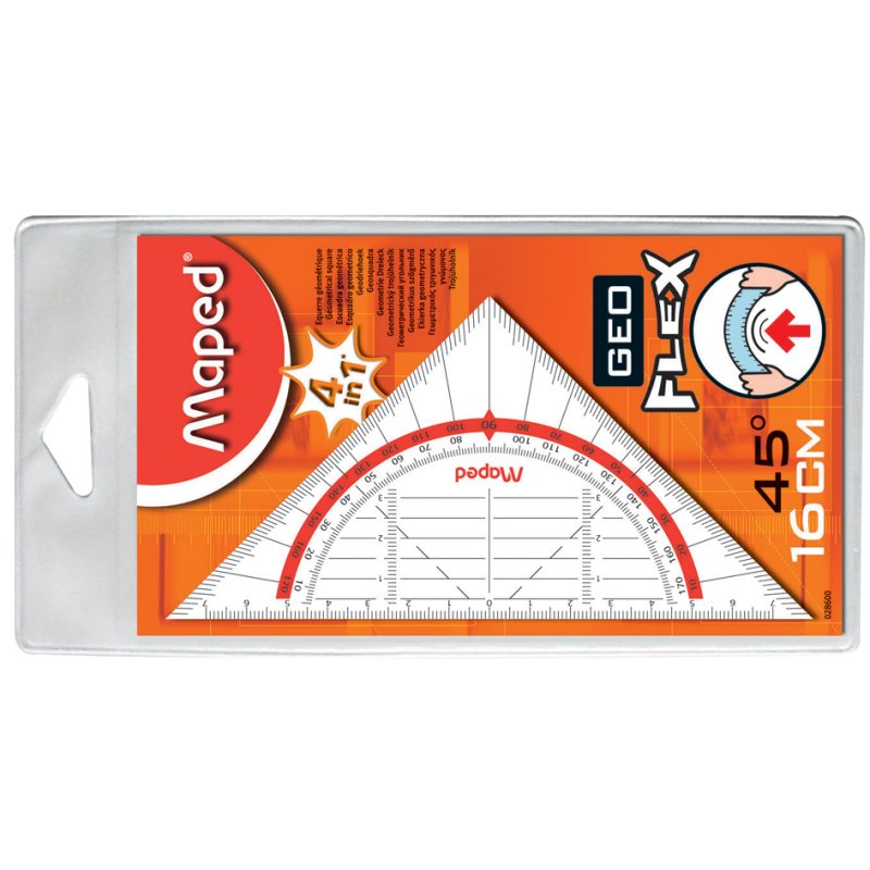 Maped set square Geo-Flex, transparent, flexible plastic