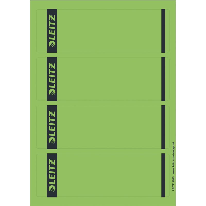 LEITZ étiquettes de dos de classeur, 61 × 192 mm, vert, 100 pièces