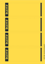 LEITZ rugetiket voor ordners, 61 × 192 mm, geel, 100 stuks