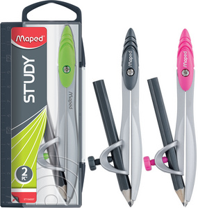 Maped passer set Study, gekleurd gesorteerd, metalen poten