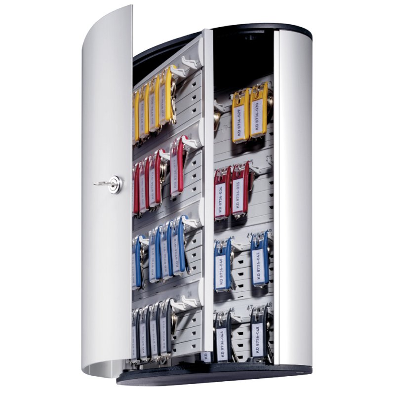DURABLE sleutelkast KEY BOX 72, 72 sleutels, metallic-zilver, aluminium