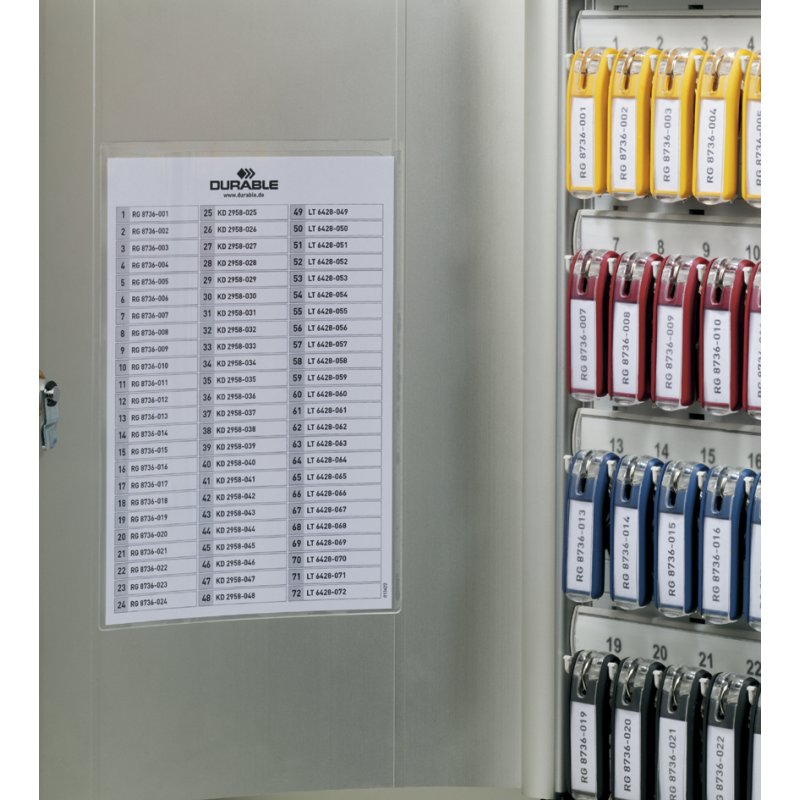 DURABLE sleutelkast KEY BOX 72, 72 sleutels, metallic-zilver, aluminium