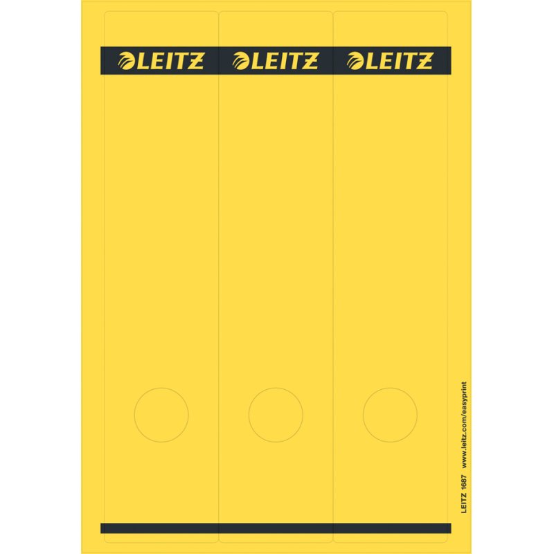 LEITZ étiquette de dos de classeur, 61 × 285 mm, bleu, 75 pièces