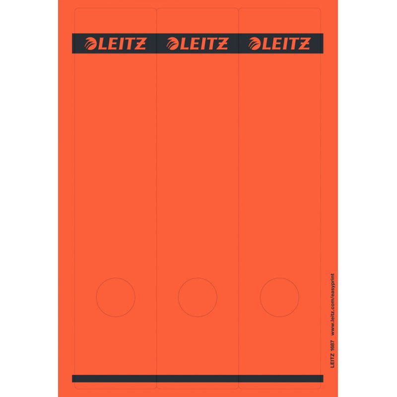 LEITZ étiquette de dos de classeur, 61 × 285 mm, bleu, 75 pièces