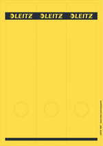LEITZ ordnerrugetiket, 61×285 mm, geel, zelfklevend, 75 stuks