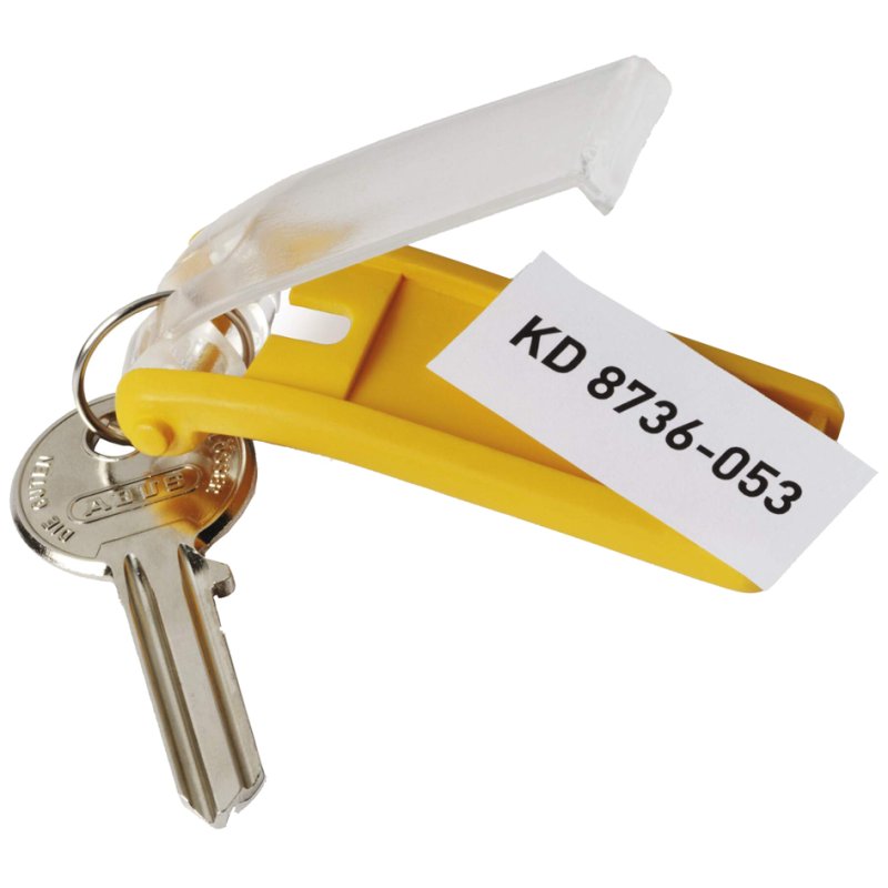 DURABLE sleutelhangers KEY CLIP, kleurenmix, beschriftingsveld, 6 stuks