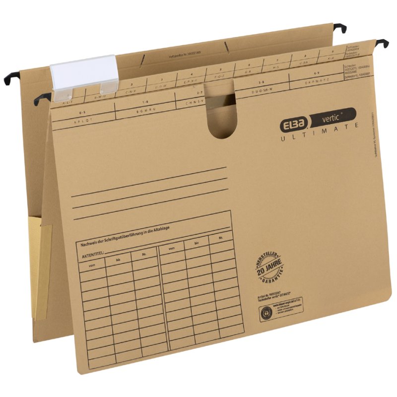 ELBA Taschenhefter ULTIMATE suspension file, natural brown, A4, 240 g/m², 25 pieces