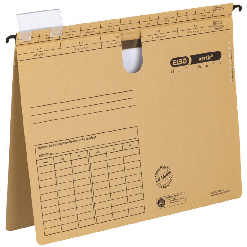 ELBA hanging storage file, natural brown, A4, 240 g/m², 50 pieces