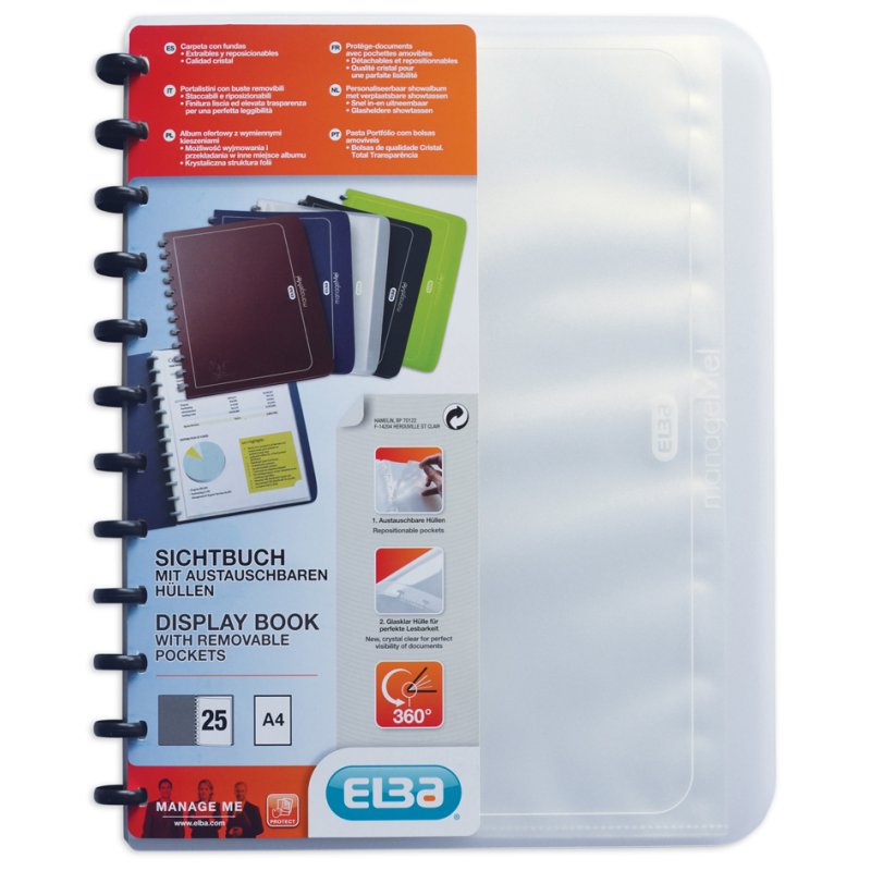 Oxford vario-zipp classeur manageMe!, A4, bordeaux, 21 mm