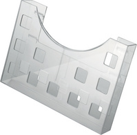 helit brochurehouder The Grid, A5 liggend/2x A6 staand, polystyrol glasklar, 2 stuks