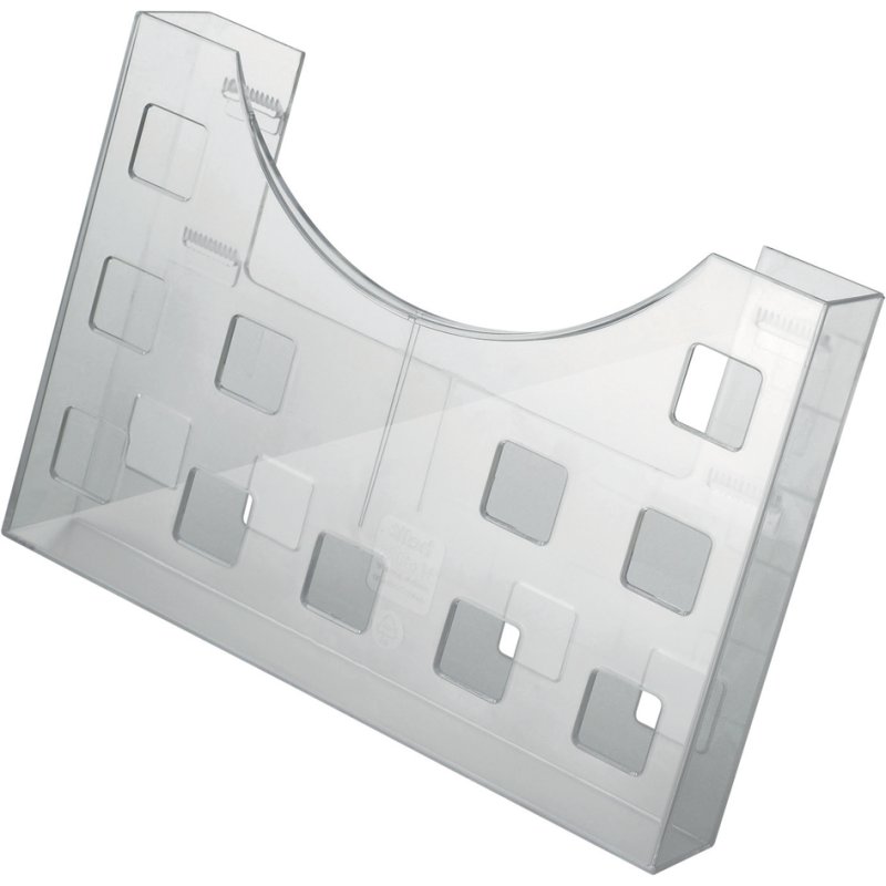 helit brochurehouder The Grid, A5 liggend/2x A6 staand, grijs-transparant, 2 stuks
