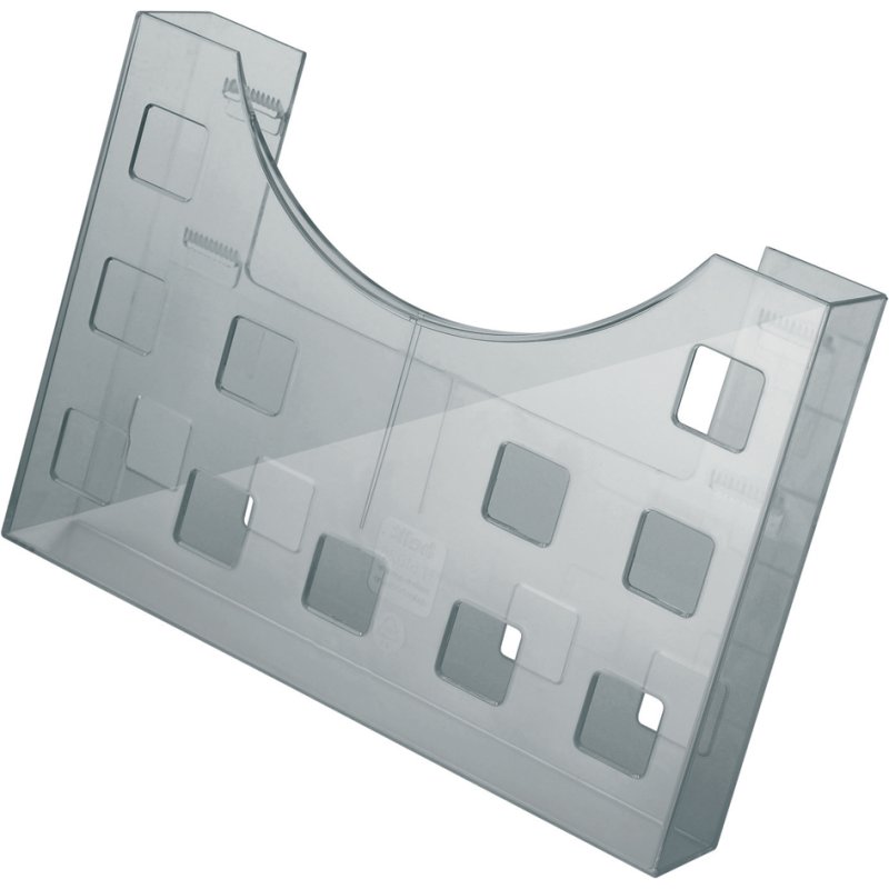 helit brochurehouder The Grid, A5 liggend/2x A6 staand, grijs-transparant, 2 stuks