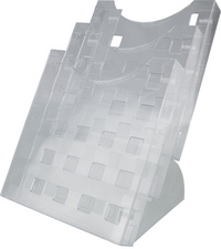 helit The Step Grid presentatiehouder, drievoudig staand, A4, glasklar