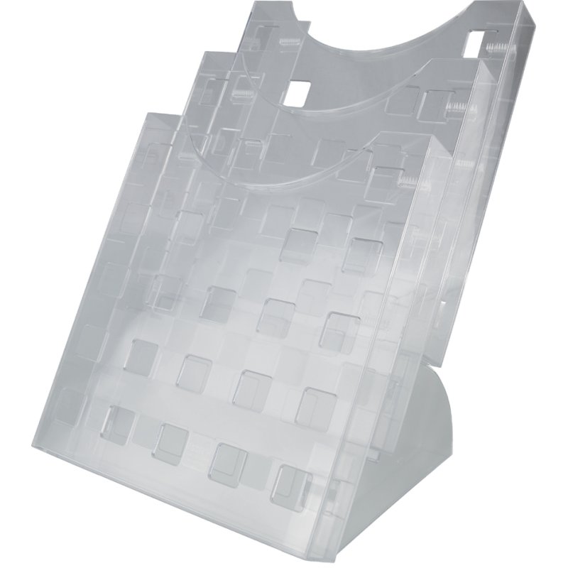 helit The Step Grid presentatiehouder, drievoudig staand, A4, glasklar