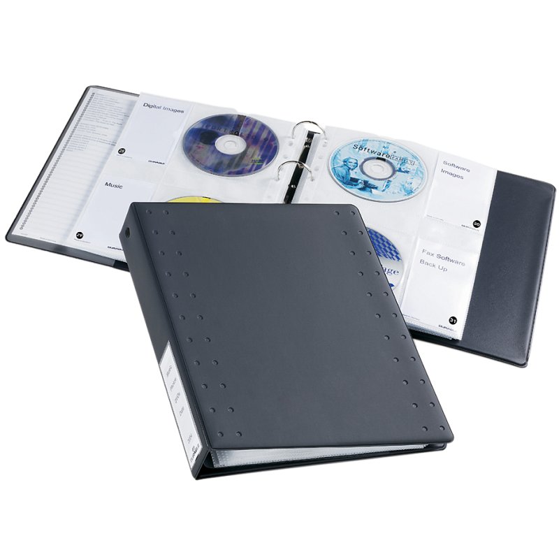 DURABLE ringband CD/DVD INDEX 40, antraciet, voor 40 stuks