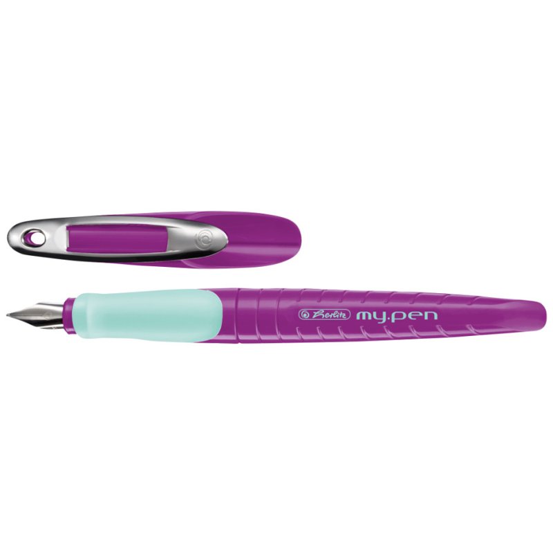 herlitz stylo my.pen, épaisseur de pointe M, lilas/vert menthe