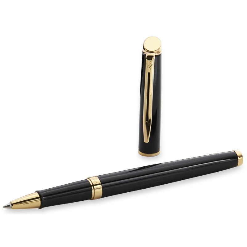 WATERMAN stylo à bille Hémisphère, noir laqué, détails dorés, F