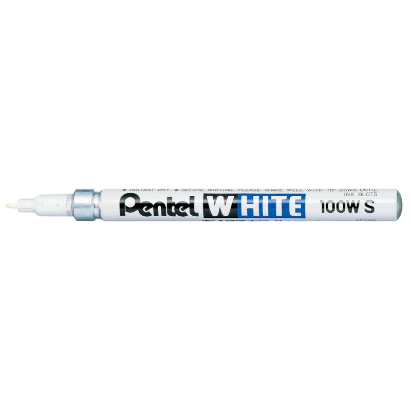 Pentel marqueur permanent, blanc, pointe ronde 3,0 mm