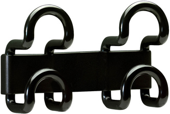 UNiLUX kapstok Fil, 2 haken, zwart, 230×146 mm