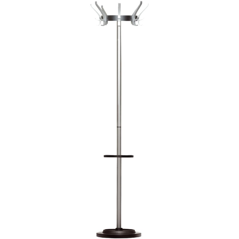 UNiLUX portemanteau CYPRES, 170 cm, 8 crochets aluminium, gris métallique