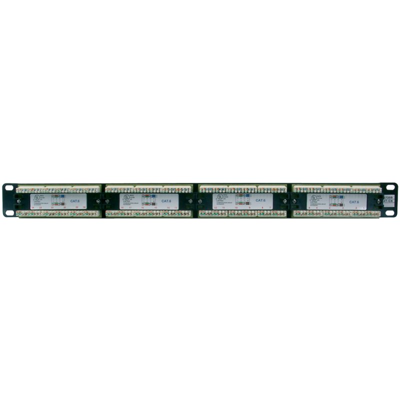 DIGITUS panneau de brassage 19 pouces Cat.5e, 24 ports RJ45, 1HE, noir