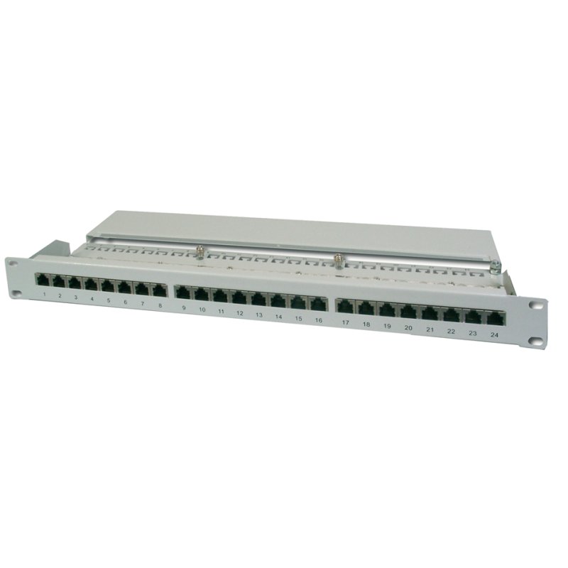 DIGITUS panneau de brassage 19 pouces Cat.5e, 24 ports RJ45, 1HE, noir