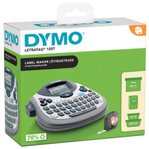 DYMO labelprinter LetraTag LT-100T, QWERTZ-toetsenbord, 2-regelig, batterijen
