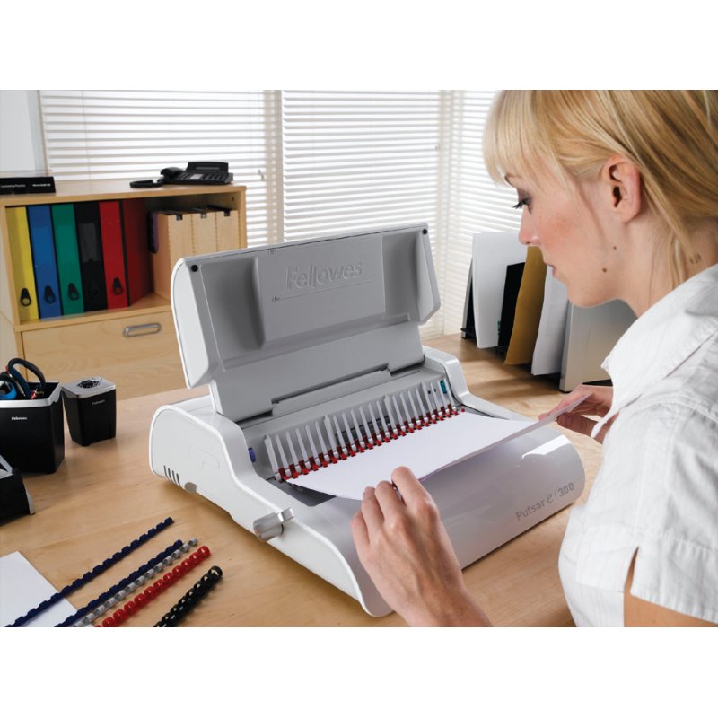 Fellowes inbindmachine Pulsar E 300, elektronisch, wit/zilver, A4