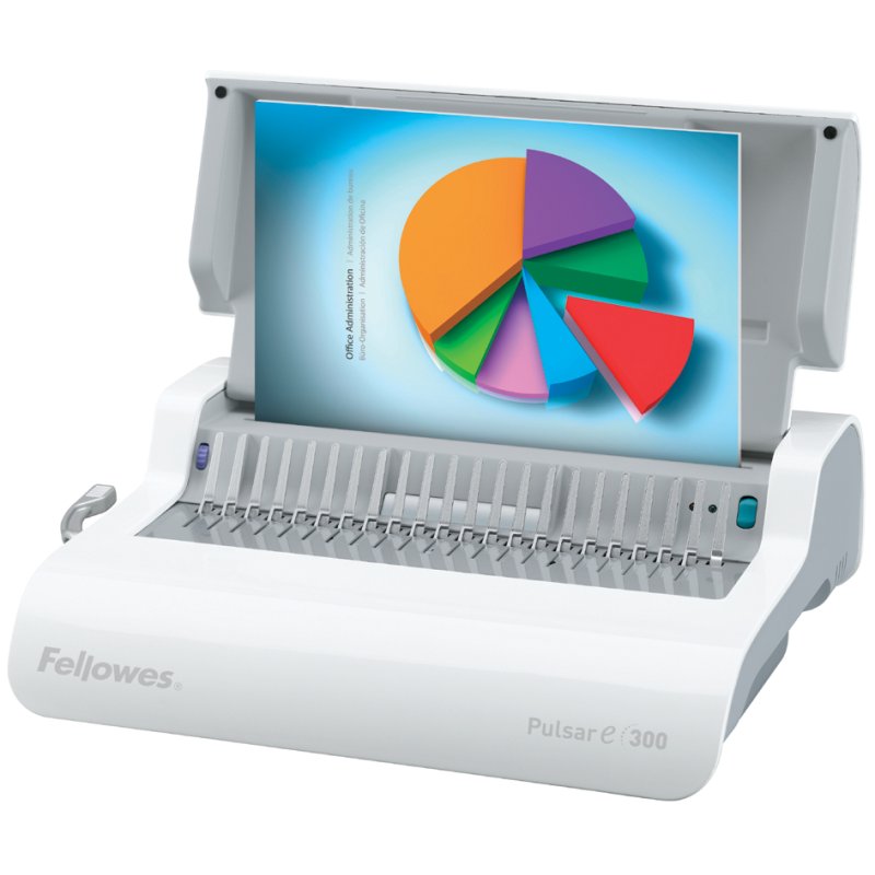 Fellowes inbindmachine Pulsar E 300, elektronisch, wit/zilver, A4