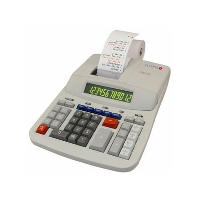 OLYMPIA calculatrice de bureau CPD-512, affichage 12 chiffres, impression noir/rouge