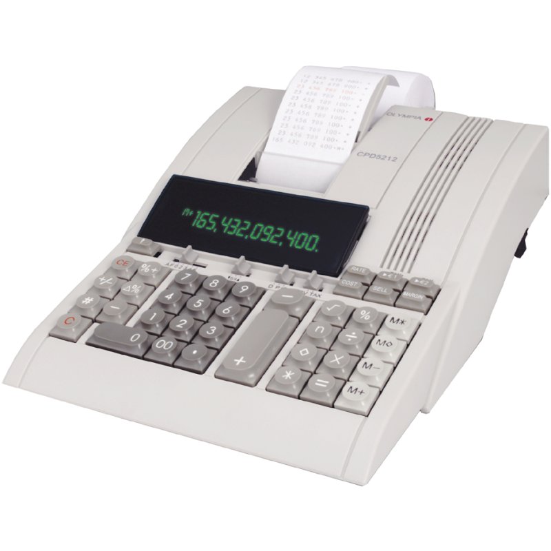 OLYMPIA tafelrekenmachine CPD-5212, met printer, 12-cijferig display