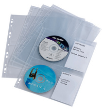 DURABLE CD/DVD-hoezen COVER LIGHT M, transparant, voor 4 discs, 10 stuks
