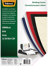 Fellowes dekbladen Chromolux, A4, blauw, 100 vel