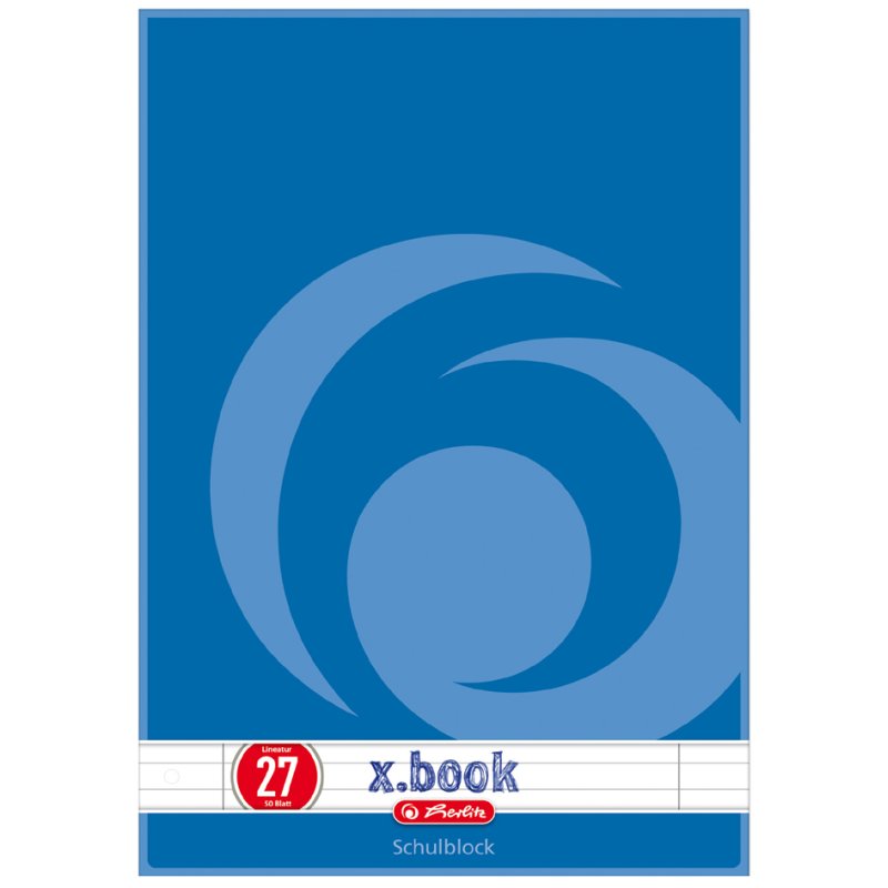 herlitz schrift A4, geruit, rood dekblad, 50 vel