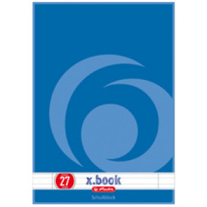 herlitz schoolschrift x.book A4, gelinieerd, blauw, 50 vel