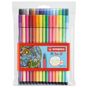 STABILO viltstiften Pen 68, 20 stuks, kunststof etui