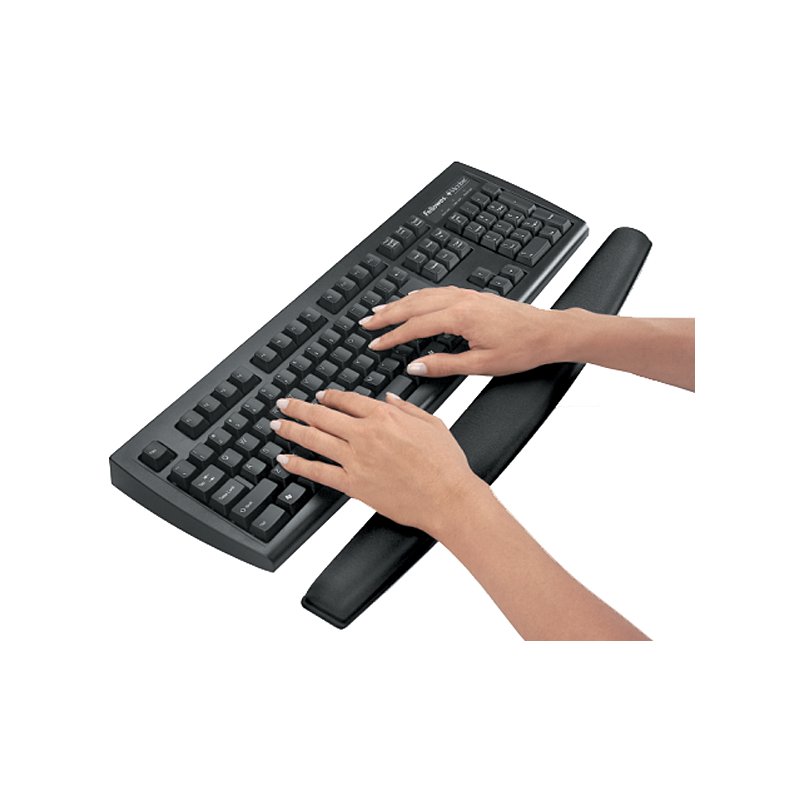Fellowes repose-poignet clavier Memory Foam, noir, 490×57×24 mm