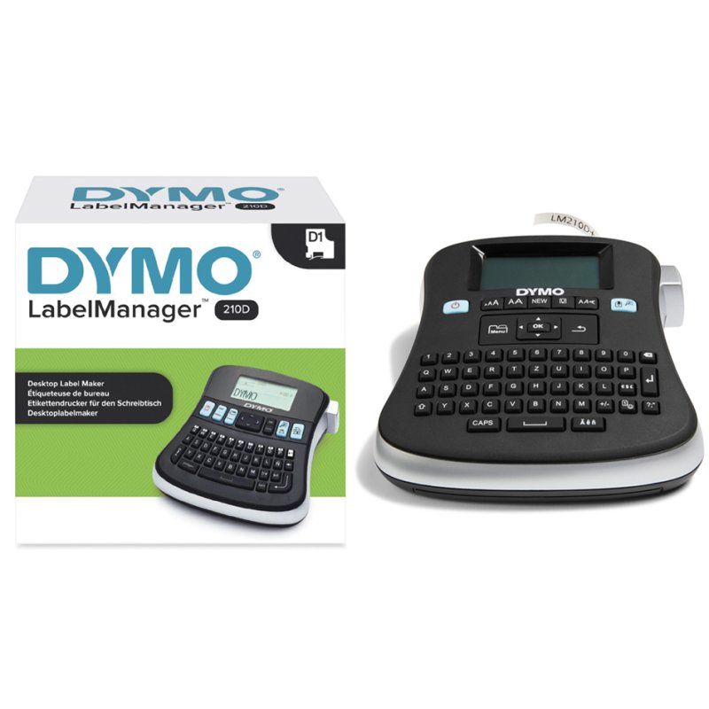 Dymo labelprinter LabelManager 210D+, tafelmodel, D1-banden 6-12 mm