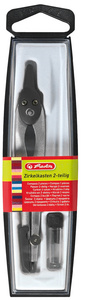 herlitz passer etui, 2-delig, gemixt gekleurd, 110 mm