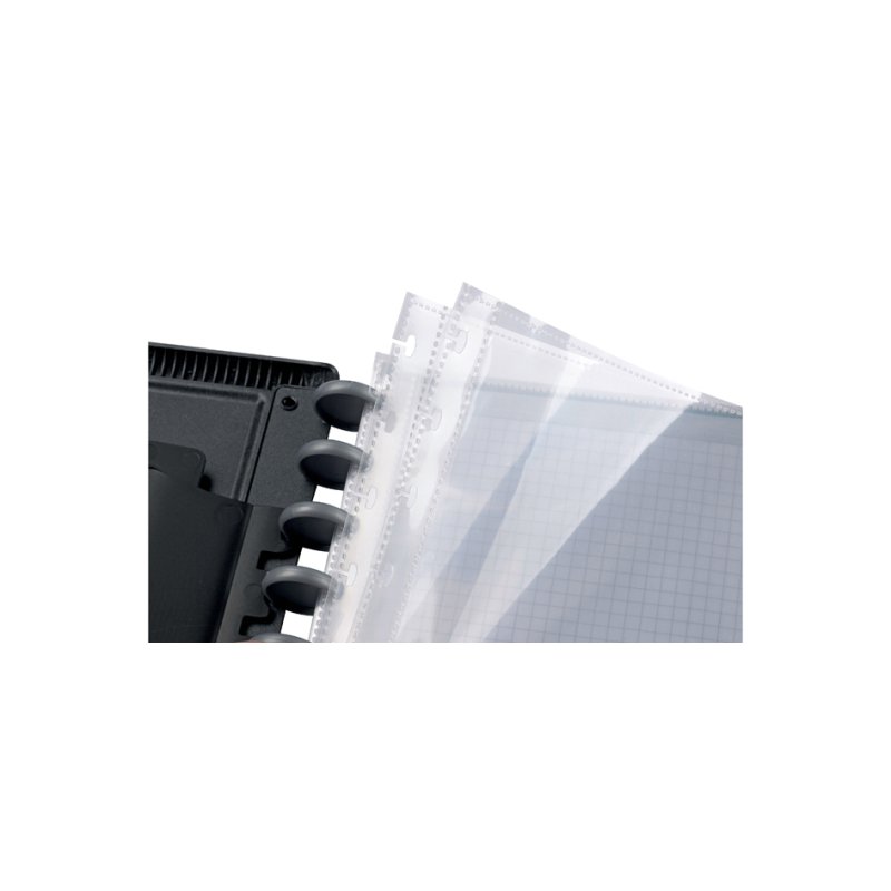 Oxford vario-zipp pochettes de présentation A4, structuré, PP 0,08 mm, 10 pièces