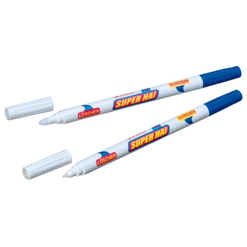 herlitz inktgommer superhaaien, 2 punten, koningsblauw, 2 stuks